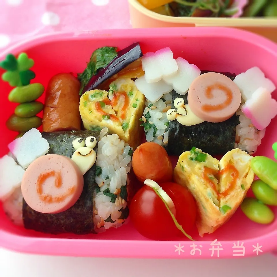 あじさい✩かたつむりさん(*´ω｀*)弁当♡|＊ゆき＊さん