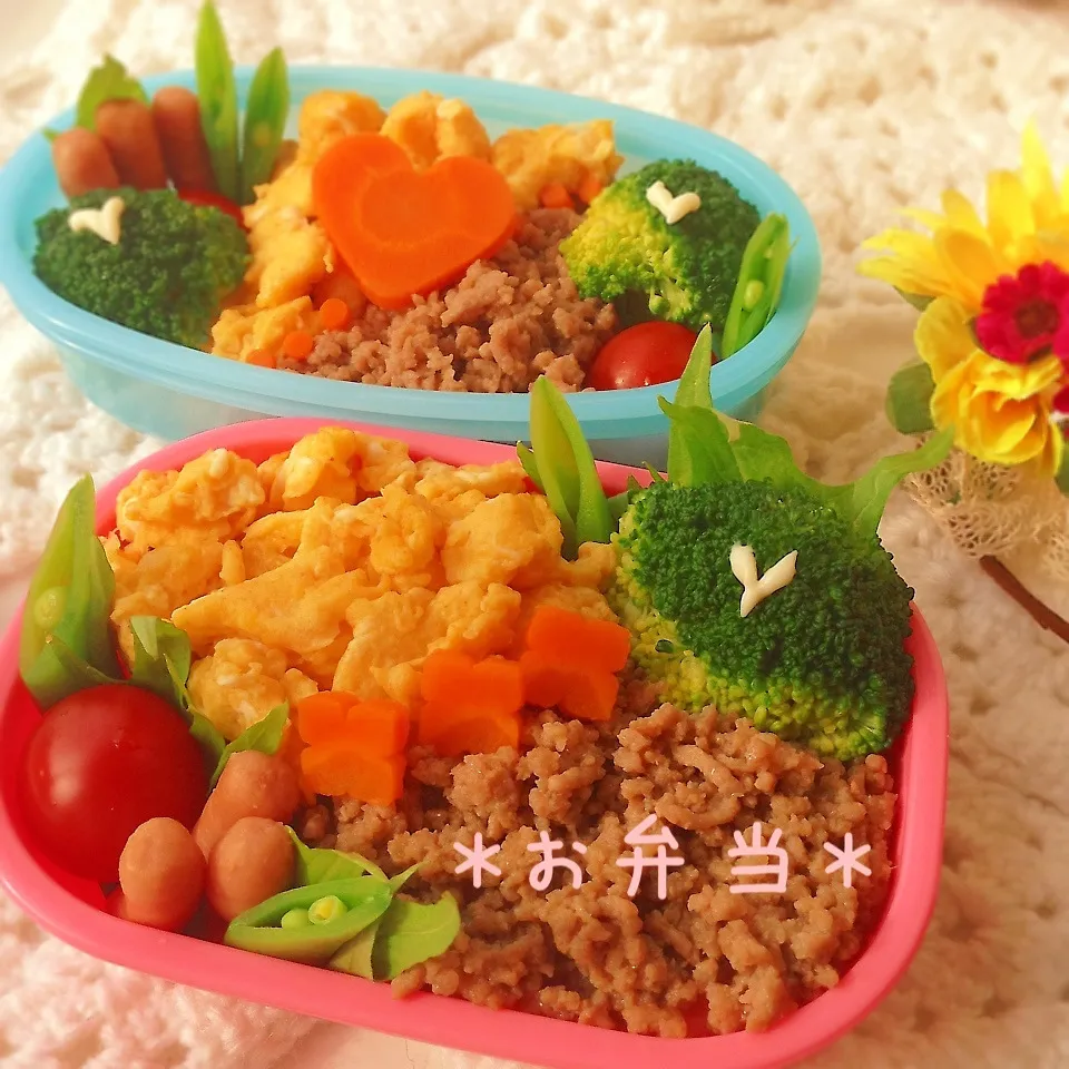 そぼろ丼の親子弁当(o^^o)♪|＊ゆき＊さん