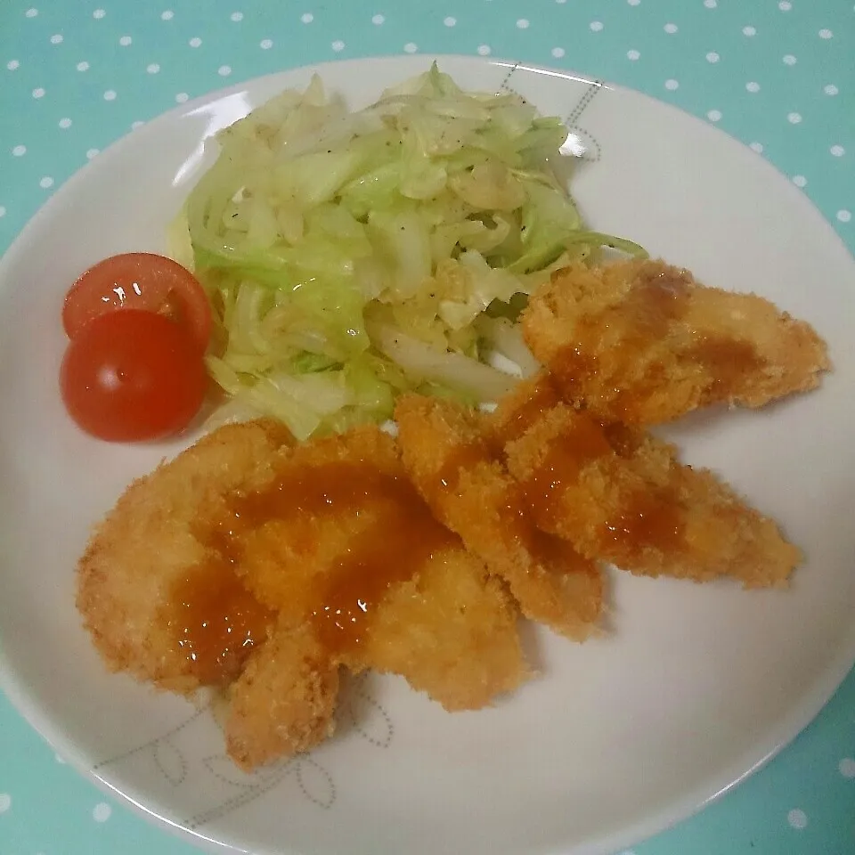 Snapdishの料理写真:ひとくちチキンカツ|山田江里子さん