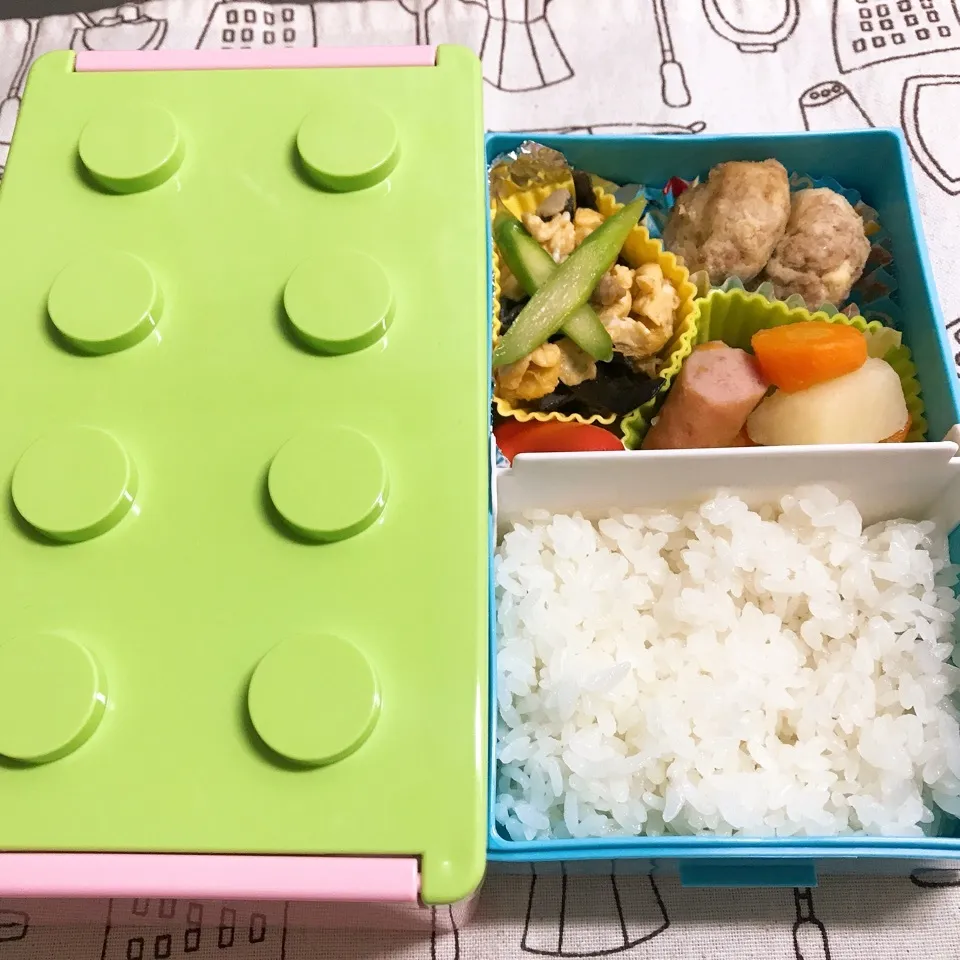 Snapdishの料理写真:今日のお弁当🍆🍅🌽|えりかさん