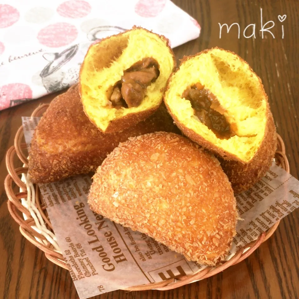 チキンがごろっ♡パン教室で習ったカレーパン|makiさん