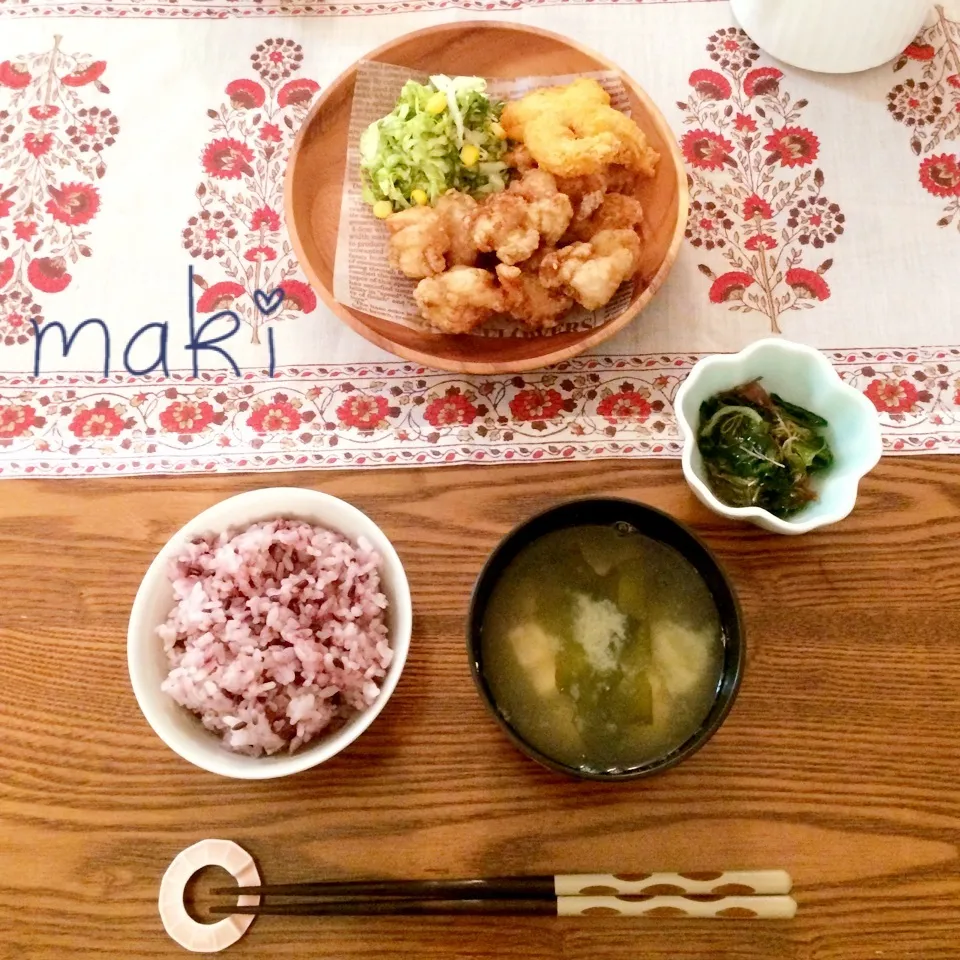 Snapdishの料理写真:今日の夕食♡鶏の唐揚げ|makiさん