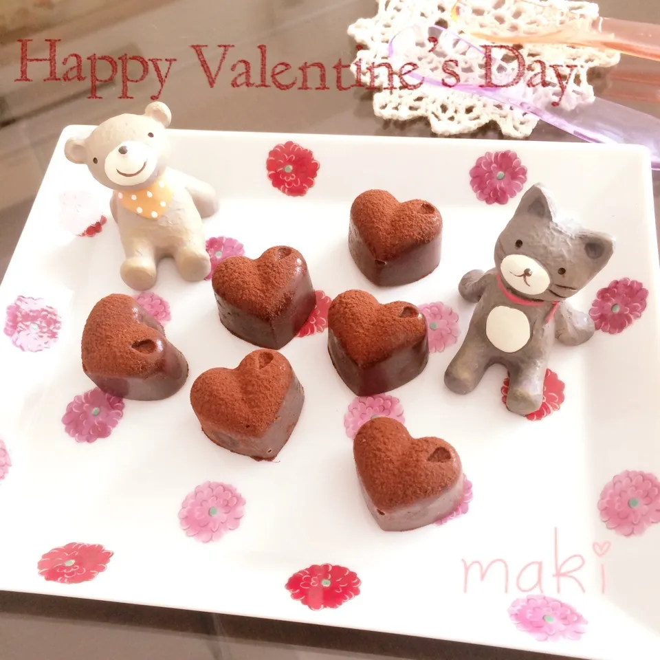 Happy Valentine's Day♡ハートの生チョコ|makiさん