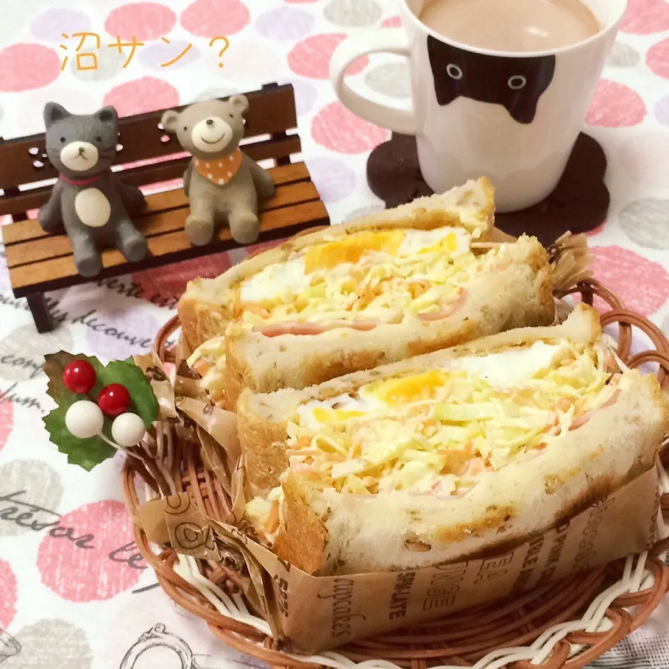 Snapdishの料理写真:話題のサンドイッチ♡沼サンを作ってみました。|makiさん