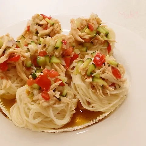 Snapdishの料理写真:野菜たっぷりのせそうめん|makiさん