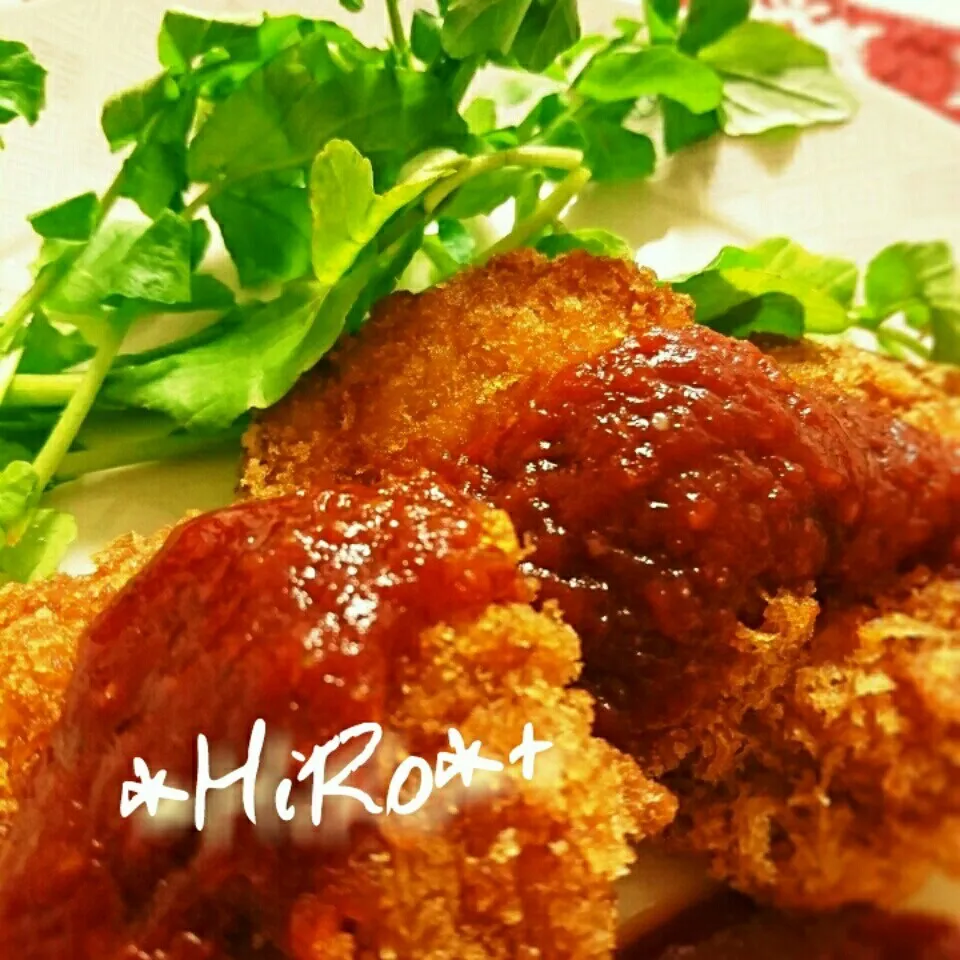 チーズチキンカツ🍴特製トマトソースがけ🍅|☆HiRo☆"さん