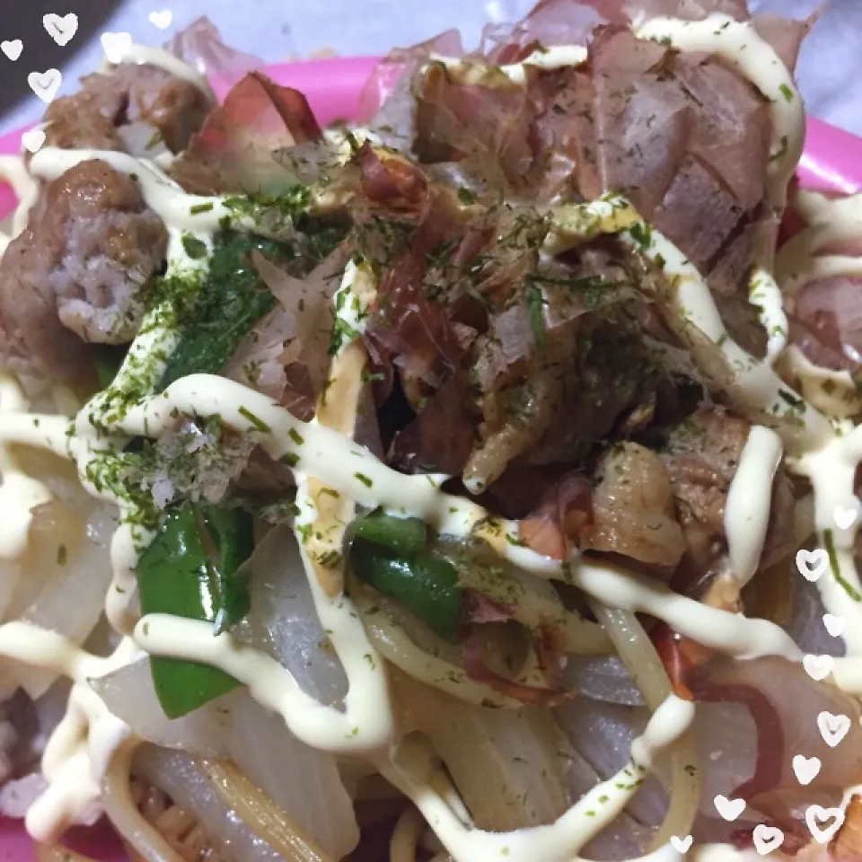 Snapdishの料理写真:田舎の野菜で焼きそば☆|☆はんみちゃん☆さん