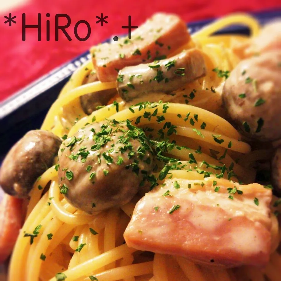 マッシュルームのクリームパスタ🍝|☆HiRo☆"さん