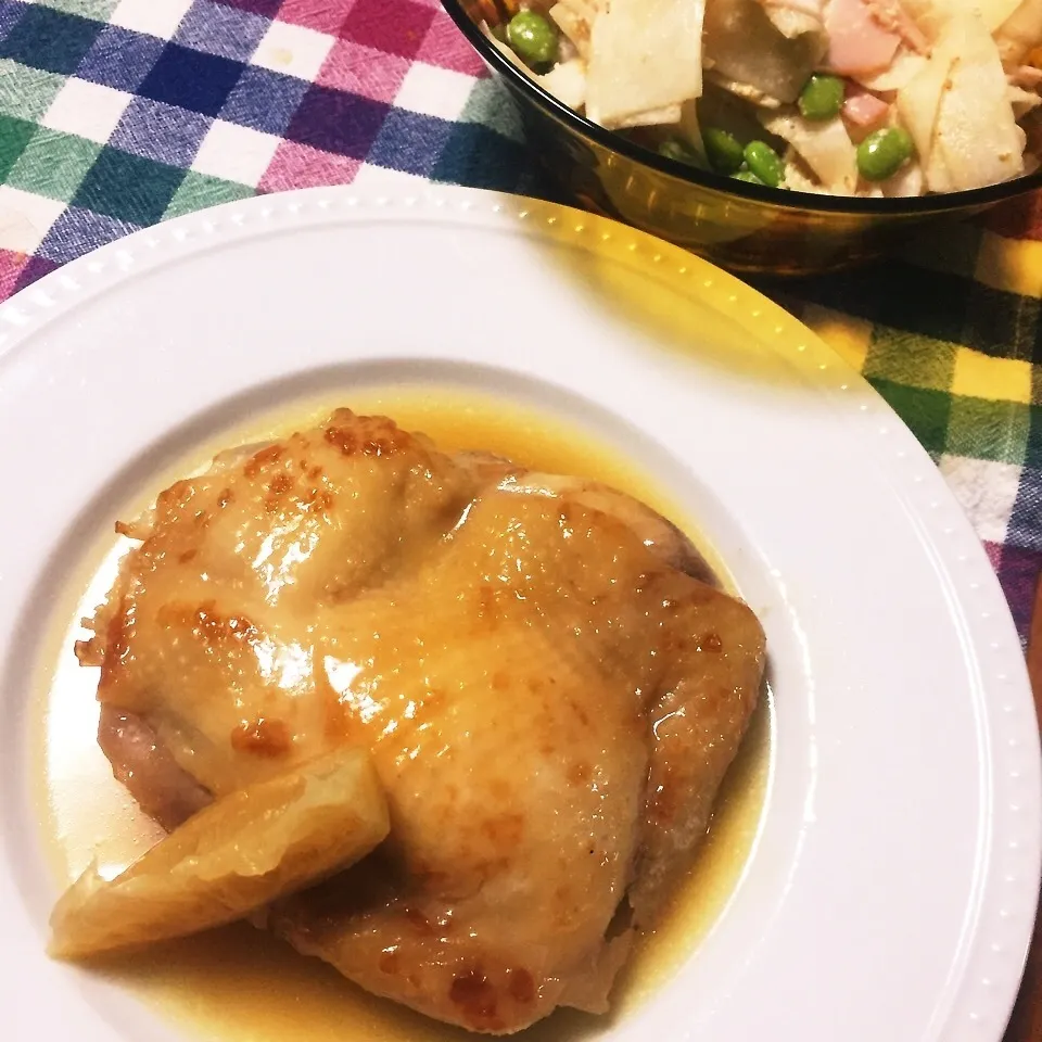 Snapdishの料理写真:鶏肉の塩レモン焼き|ピヨまるさん