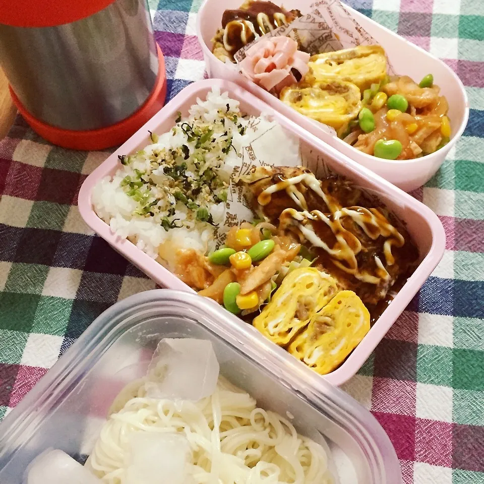 親子弁当☆娘は主食素麺|ピヨまるさん