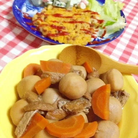 芋煮＆焼きコロッケ|ピヨまるさん