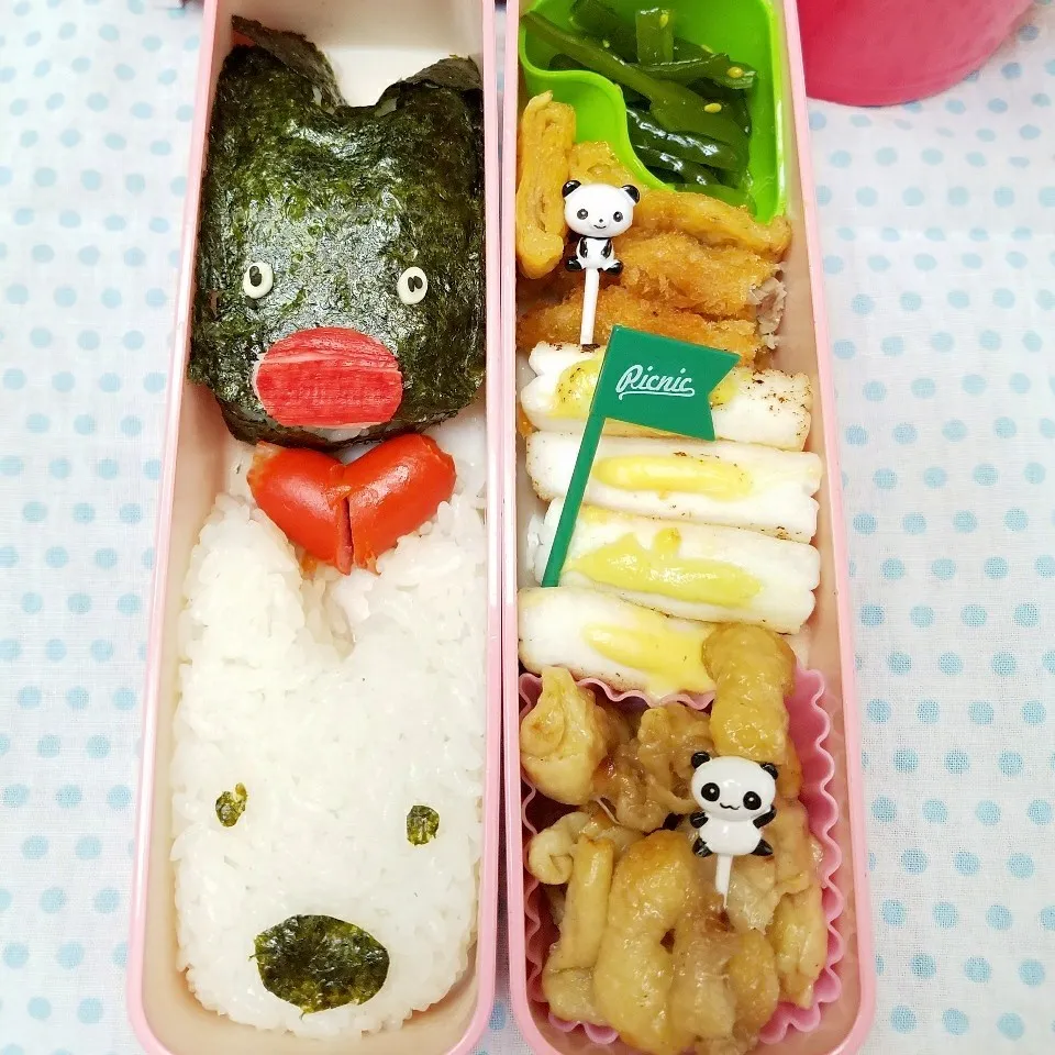 リサとガスパールだっけ？弁当|きつねこかあさんさん