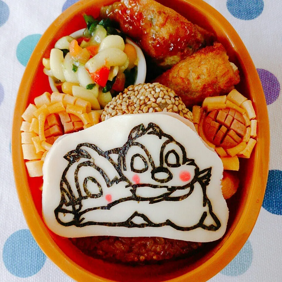 Snapdishの料理写真:☆チップとデールのお弁当☆|大米あづささん