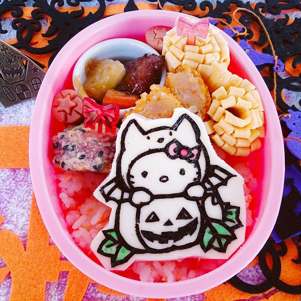 ☆キティちゃんのハロウィン弁当☆|大米あづささん