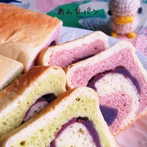 100均の型であん食パン♡|ポリーさん