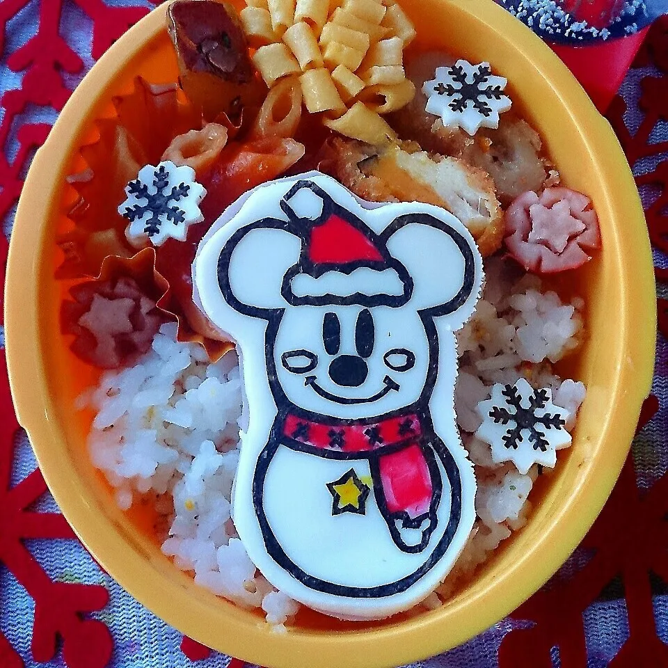 ☆ミッキー雪だるま弁当☆|大米あづささん