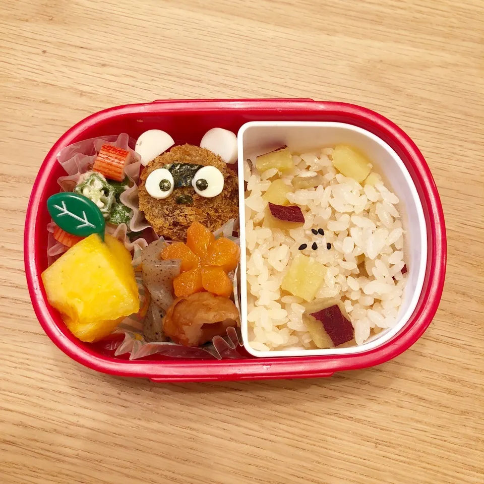 さつまいもご飯とたぬきさんの秋弁当☆|はるmamaさん