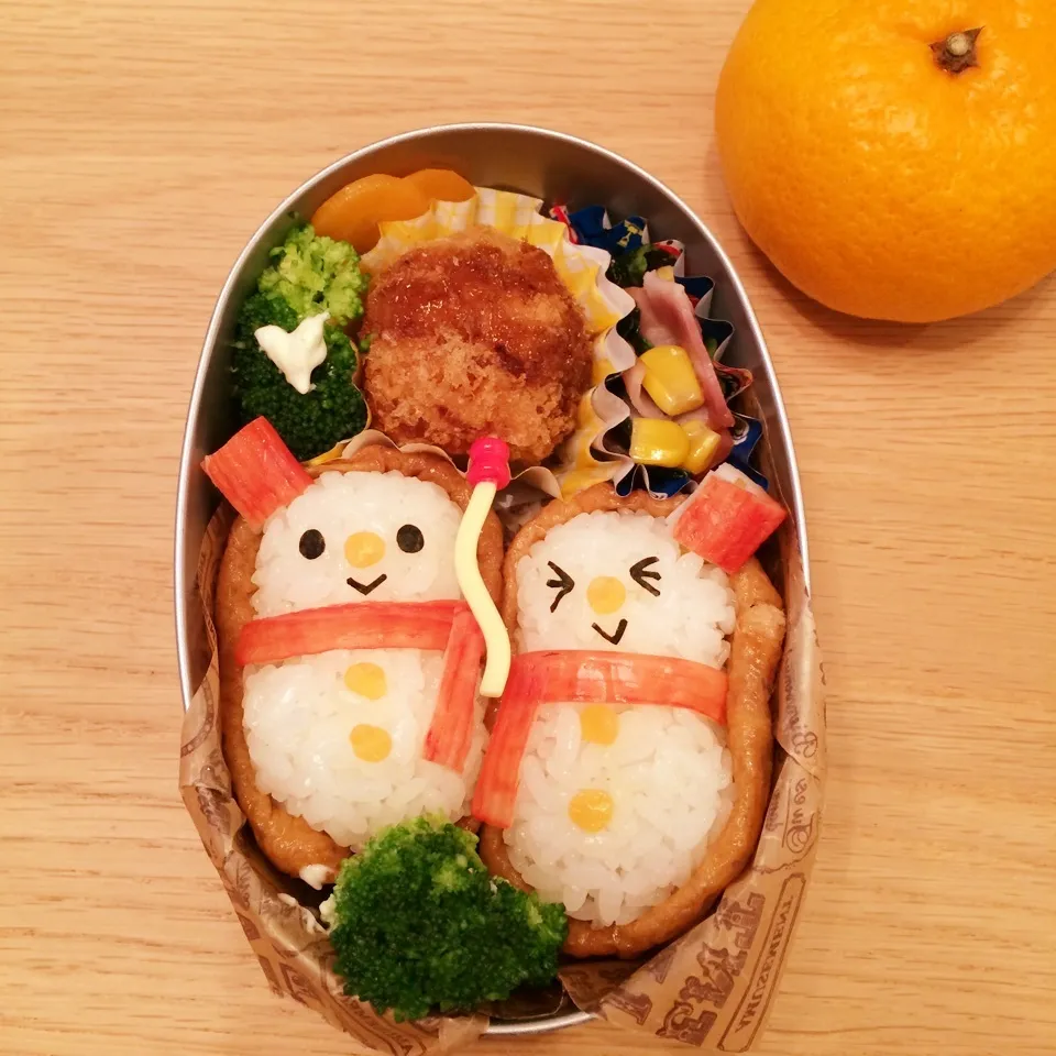 雪だるま稲荷弁当☆|はるmamaさん