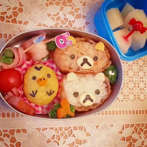 Snapdishの料理写真:リラックマ稲荷弁当☆|はるmamaさん