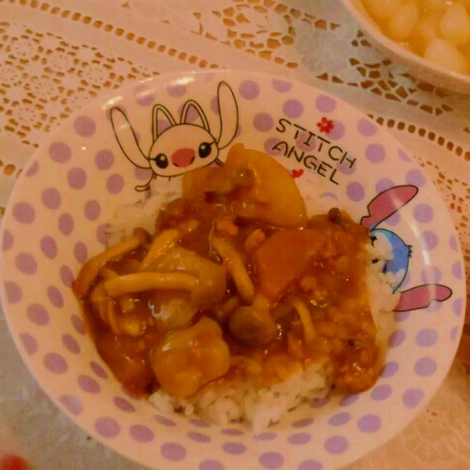 鶏挽き肉ときのこカレー(お子様ver.)|はるmamaさん