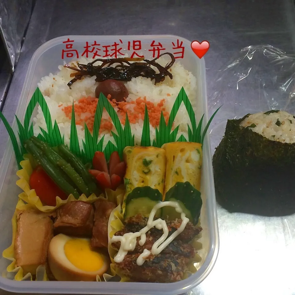 高校球児のお弁当|カラスさん