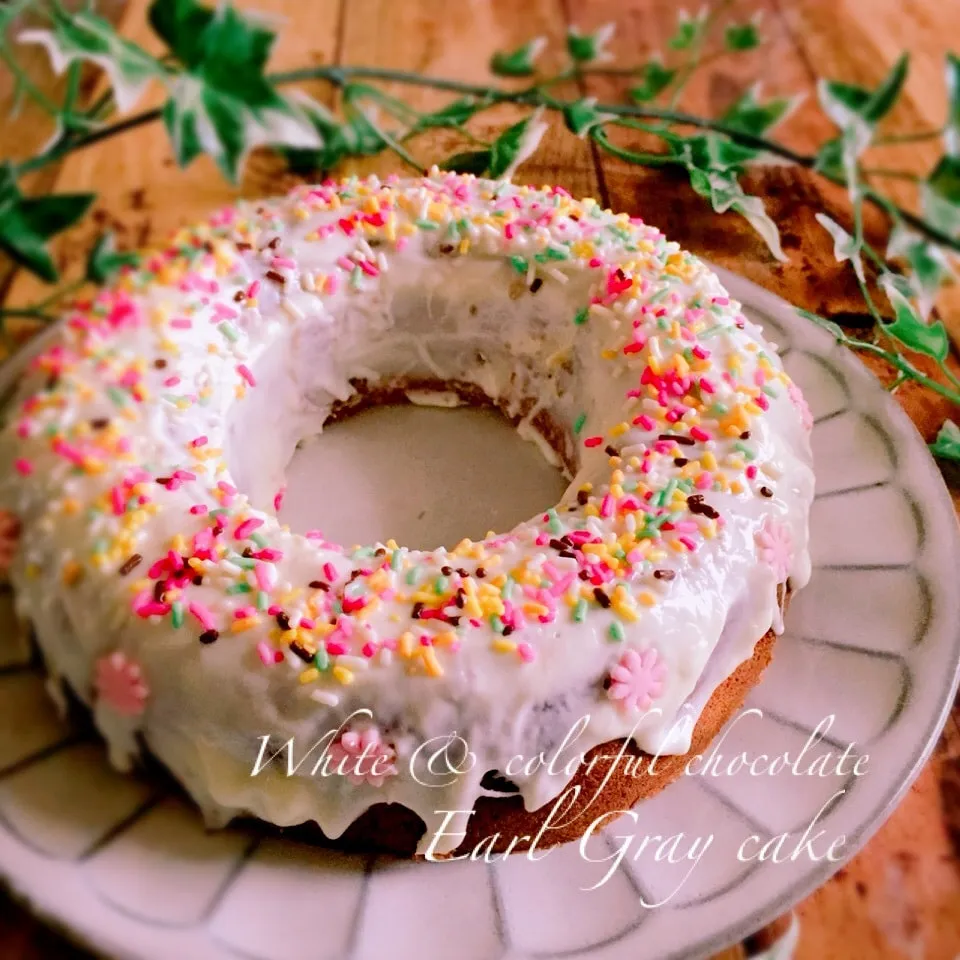 🍰低糖質🍰アールグレイ🌿とホワイトチョコのリングケーキ|うさぎさん