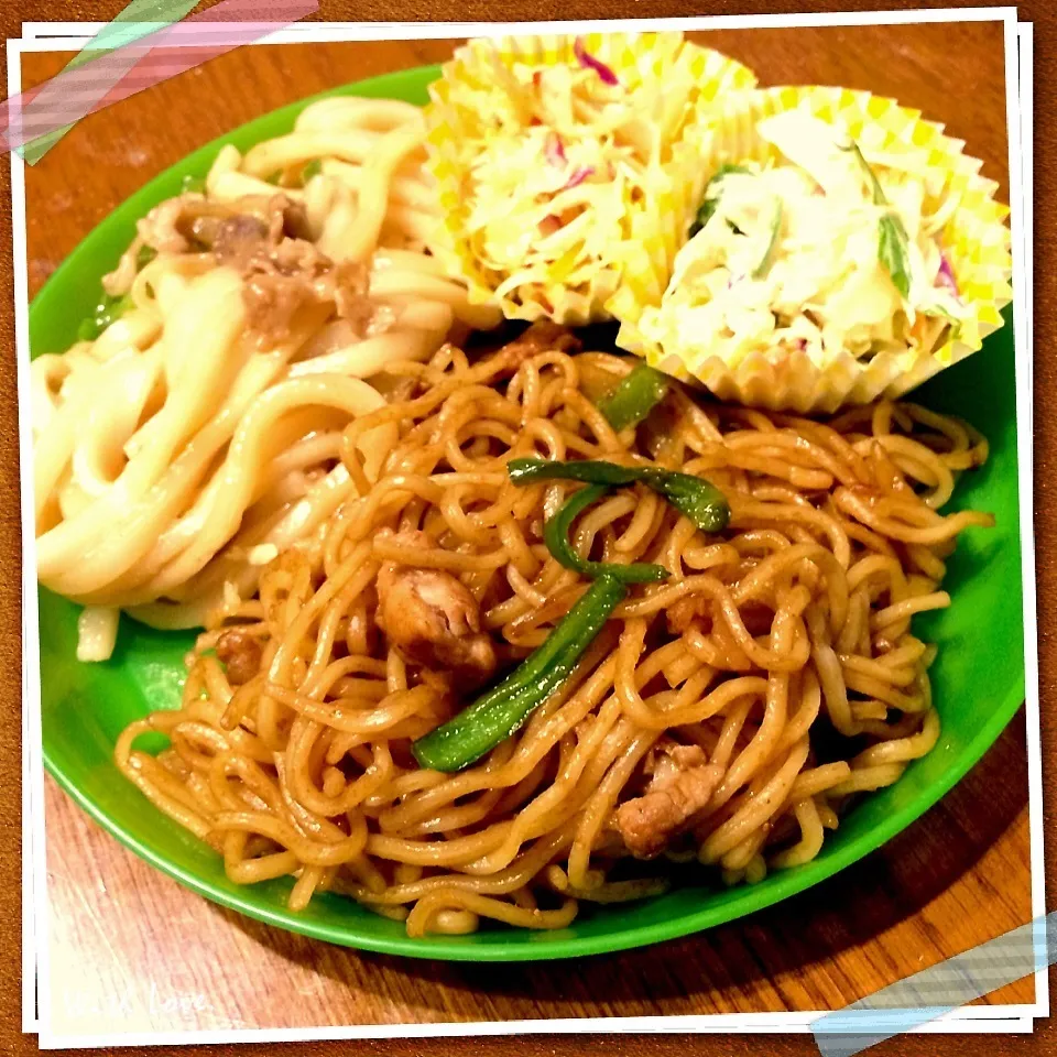 Snapdishの料理写真:焼きそば&焼うどんプレート★|さちぃさん