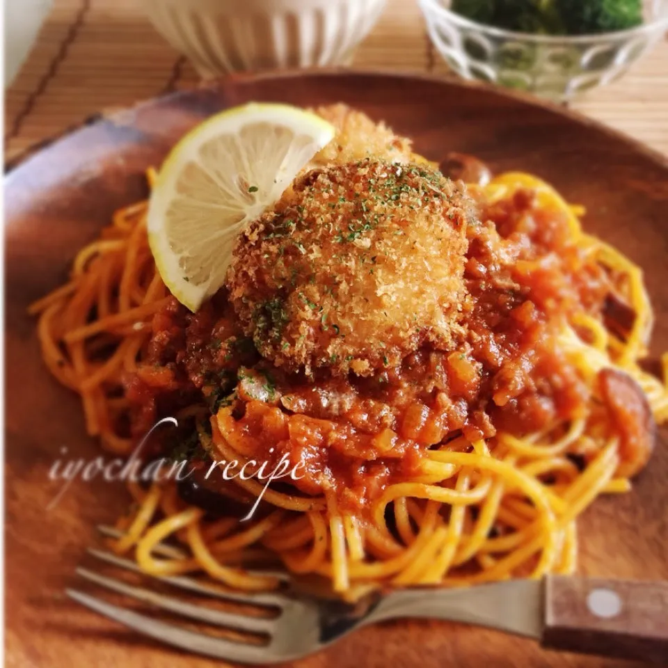 iyoちゃん📝でチキンカツポロネーゼナポリターナ🎵|うさぎさん