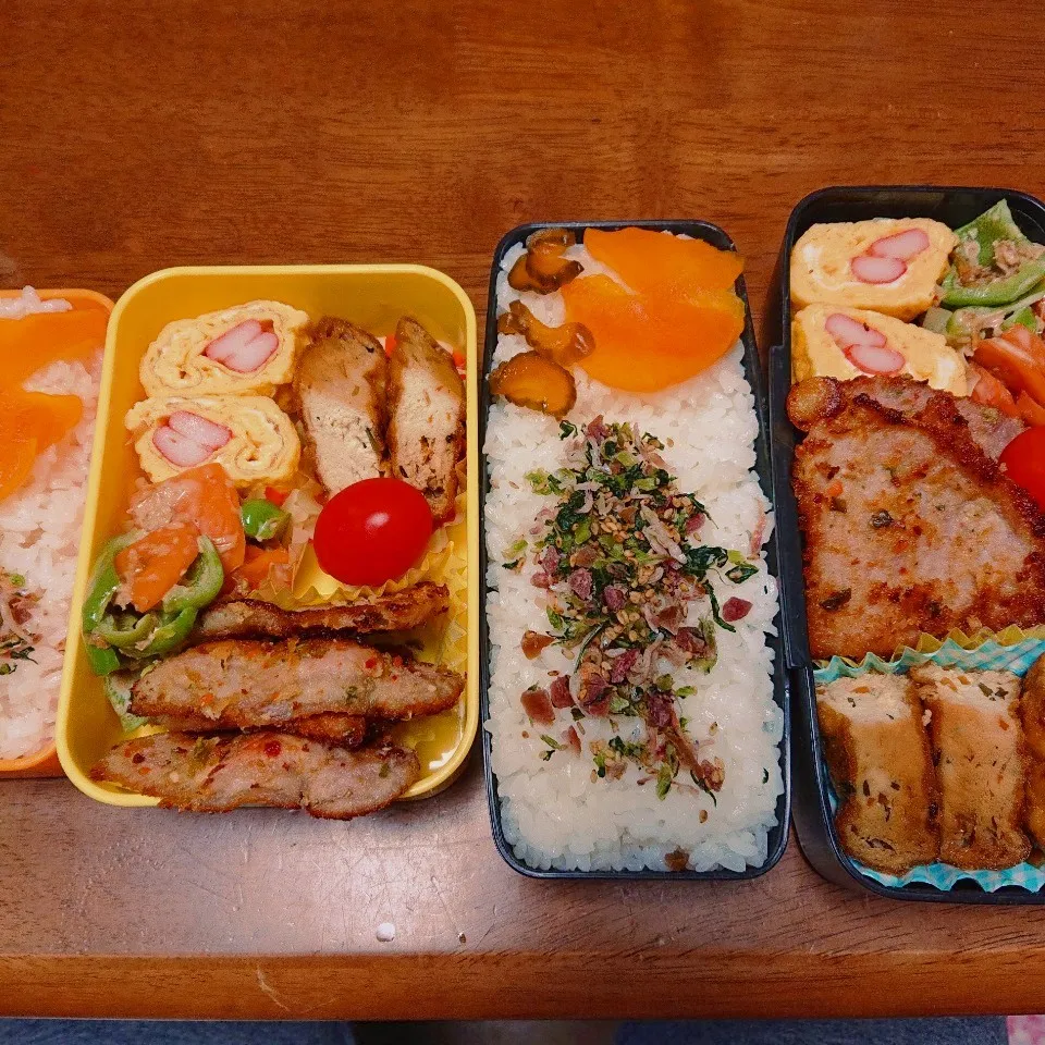 Snapdishの料理写真:♪娘と息子のお弁当☆|秀美«シュウビ»さん