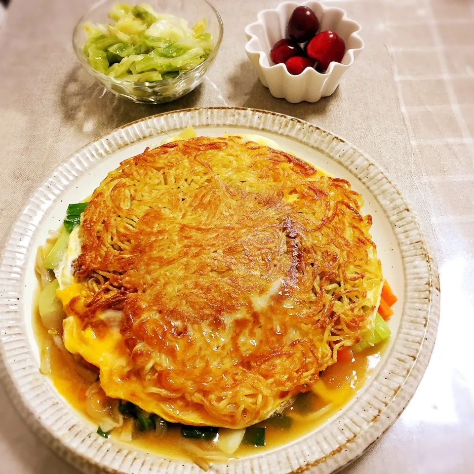 Snapdishの料理写真:梅蘭風あんかけ焼きそば|うさぎさん