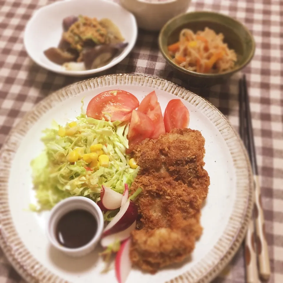 豚コマカツ定食|うさぎさん