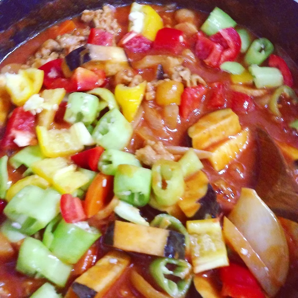 季節外れの夏野菜カレー|うさぎさん