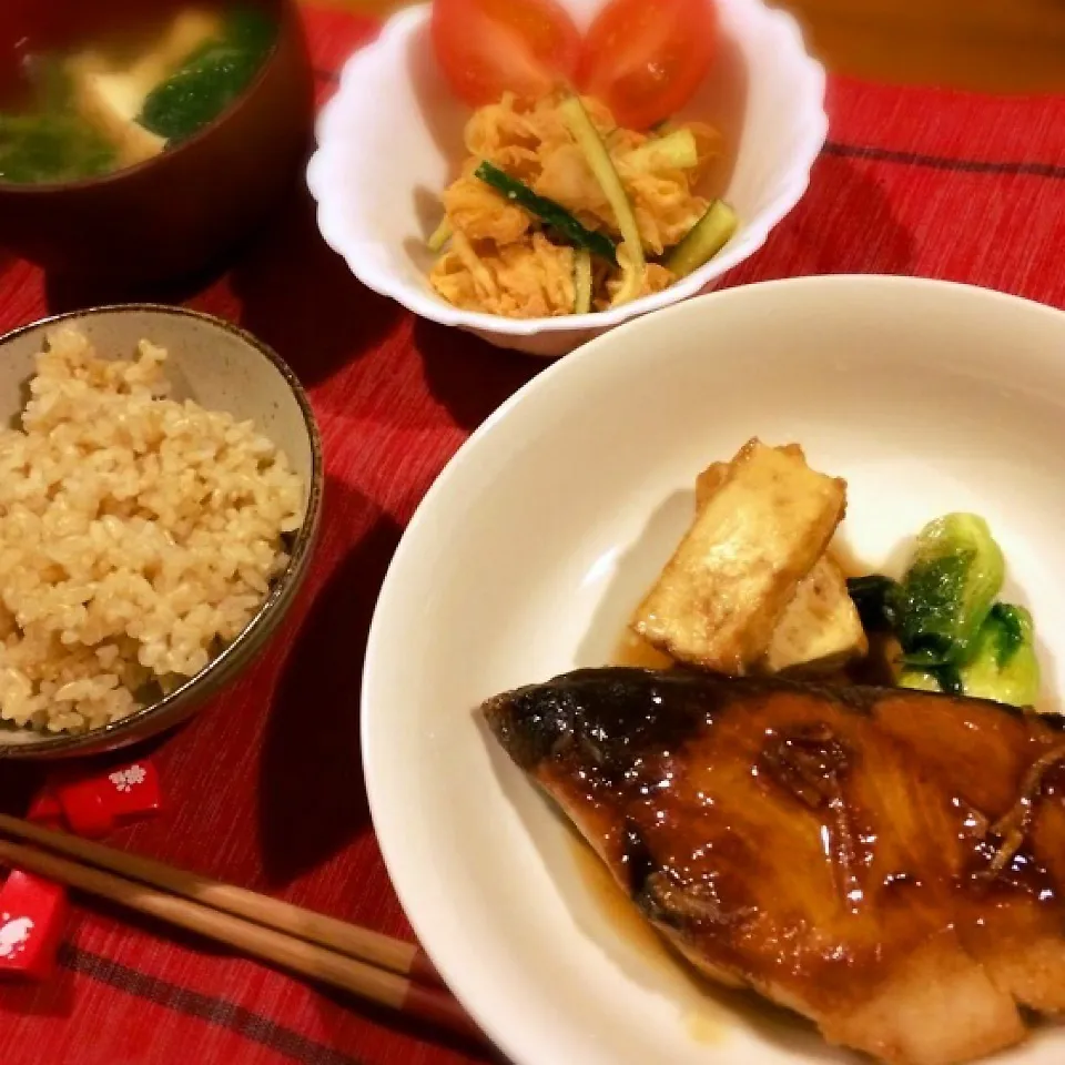 鰤の照り焼きと切り干し大根のコチュマヨサラダ☆|Kiyomi Tanakaさん