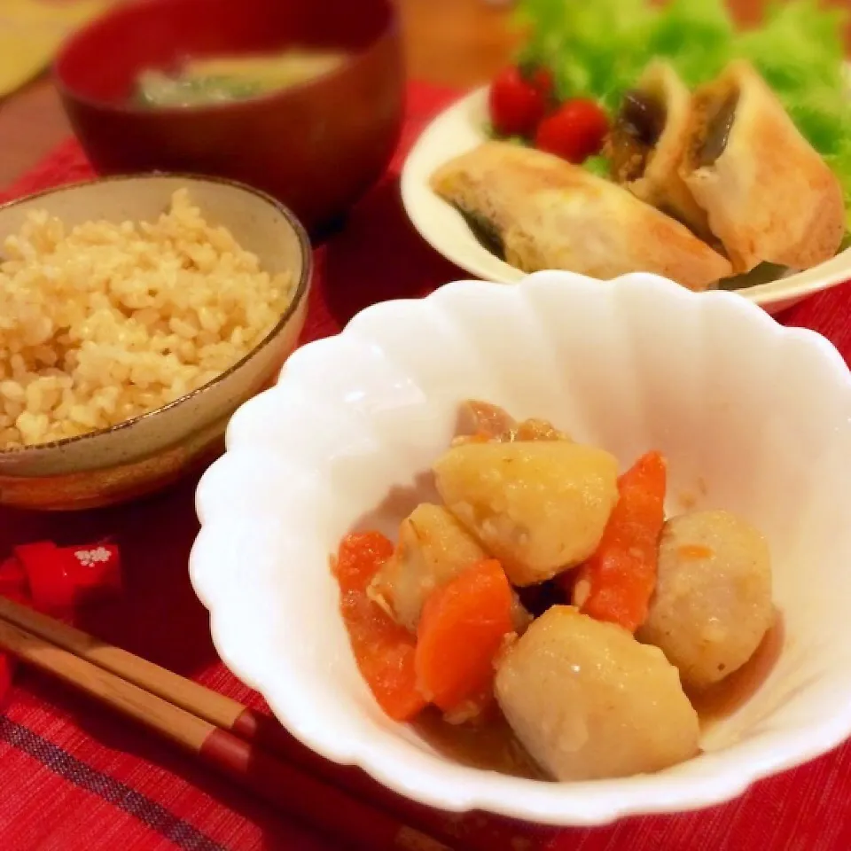 健康ごはん⁈鶏ももと里芋のほっこり味噌煮☆リメイク春巻き|Kiyomi Tanakaさん