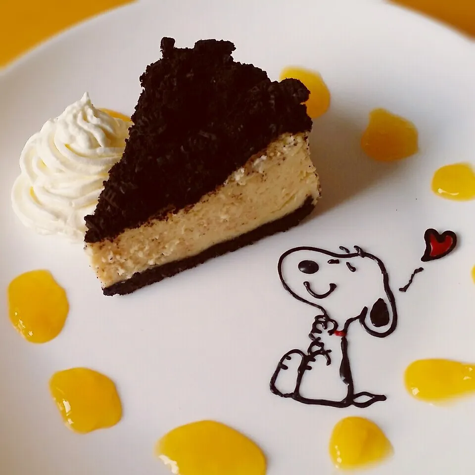 オレオチーズケーキ♪スヌーピー♪|ひとさん