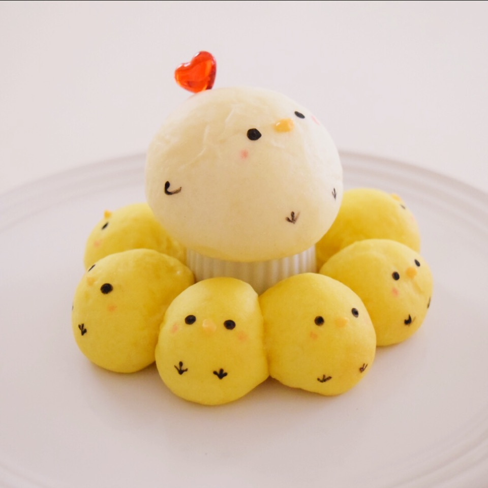 ミニココットでコケコッコ にわとり親子のちぎりパン/ぷちみみん 