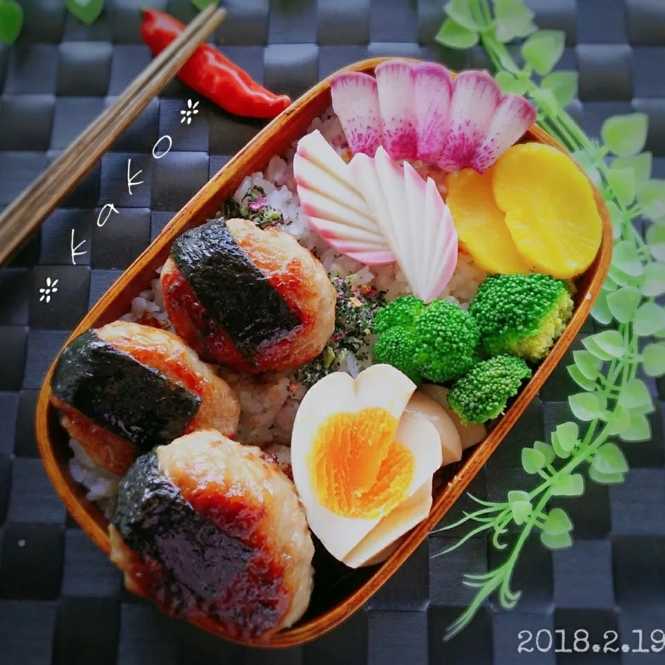 旦那様わっぱ弁当 海苔つけ豚つくね|ｋａｋoさん