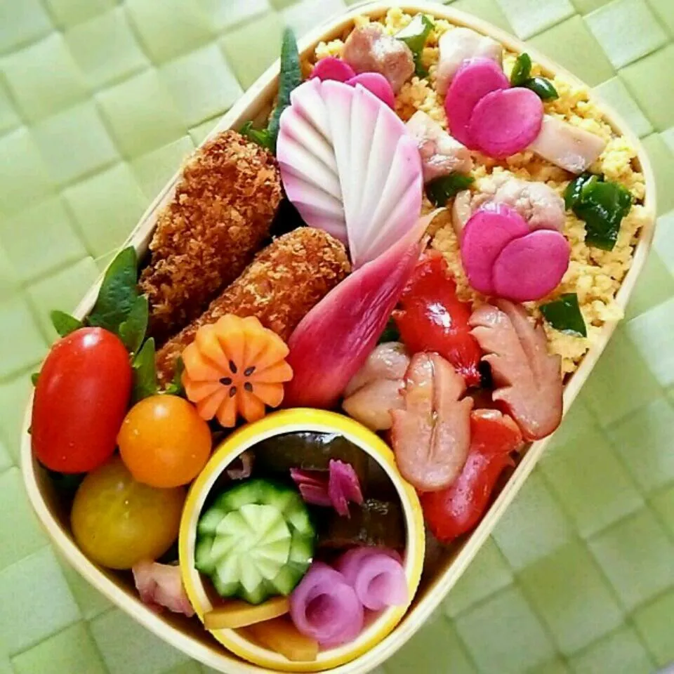 旦那様わっぱ弁当 自家製紅しょうがin|ｋａｋoさん