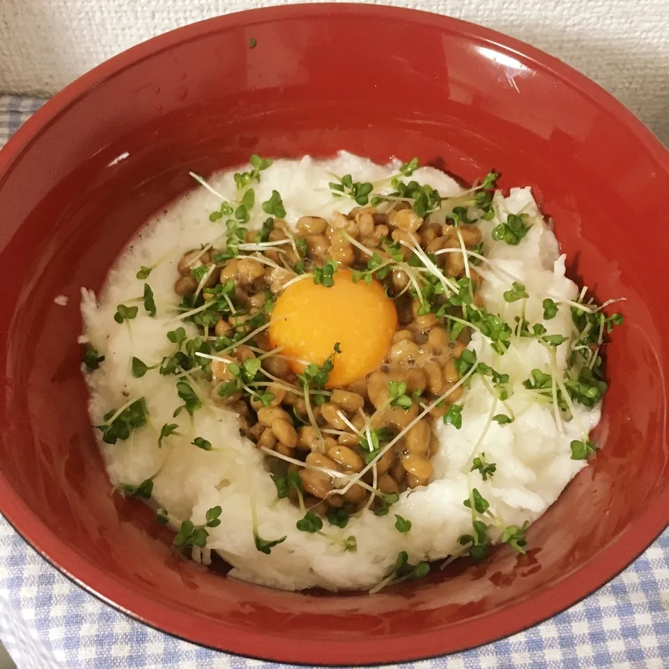 副菜の定番 長芋納豆、スプラウトをのせました|AY(＊^ . ^＊)❤️Uさん