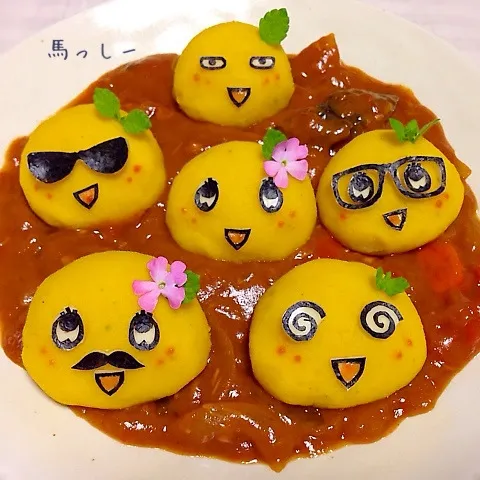 ふなっしーツムツム☆夏野菜カレー|馬っしーさん