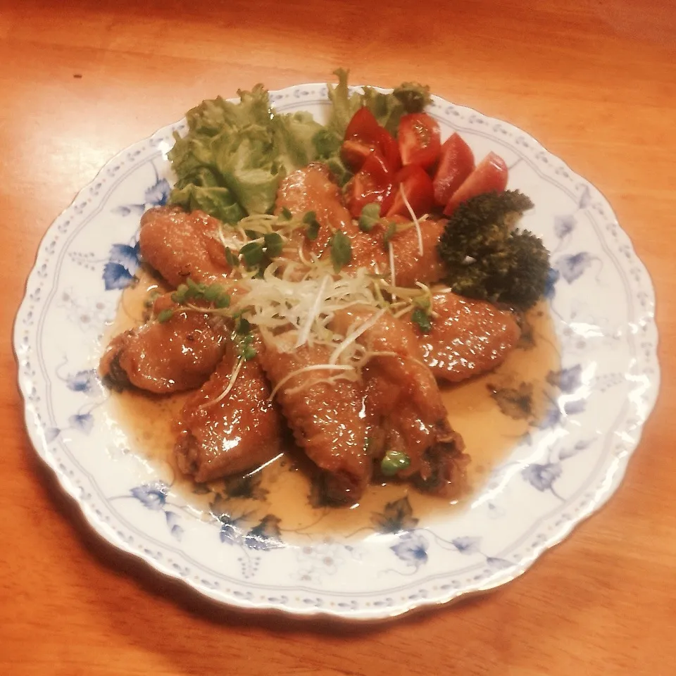 Snapdishの料理写真:手羽先のマーマレード煮|AY(＊^ . ^＊)❤️Uさん