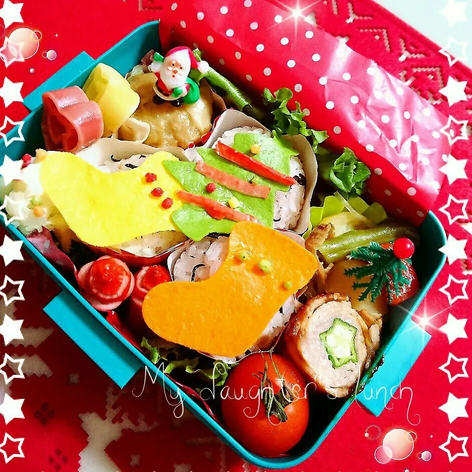 Snapdishの料理写真:クリスマスおにぎり弁当|kotokotoさん