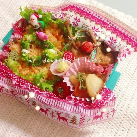 Snapdishの料理写真:ちょっぴりクリスマス弁当|kotokotoさん