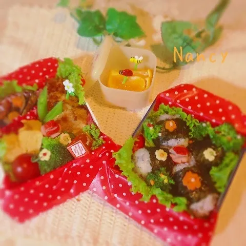 お花のおにぎり弁当|kotokotoさん