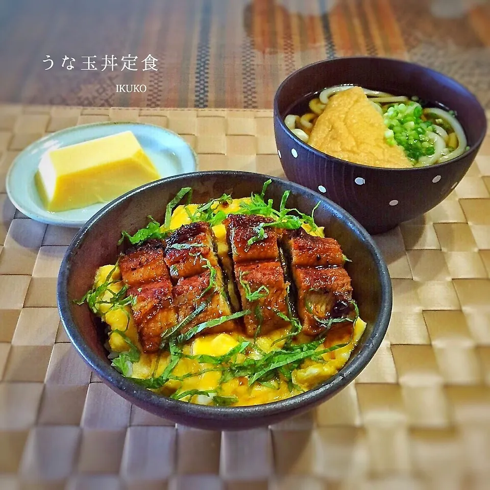 うな玉丼定食|いっこさんさん