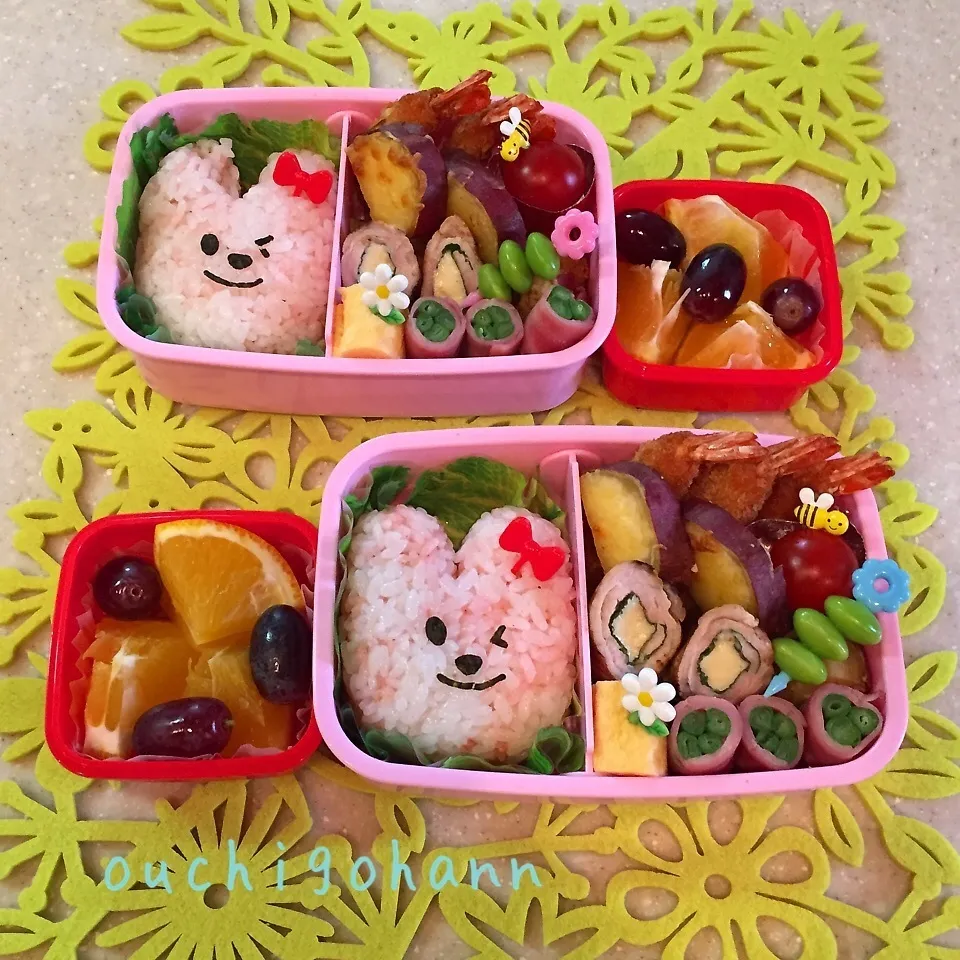 楽しい遠足♡の双子ちゃんお弁当^_^|ichayaさん