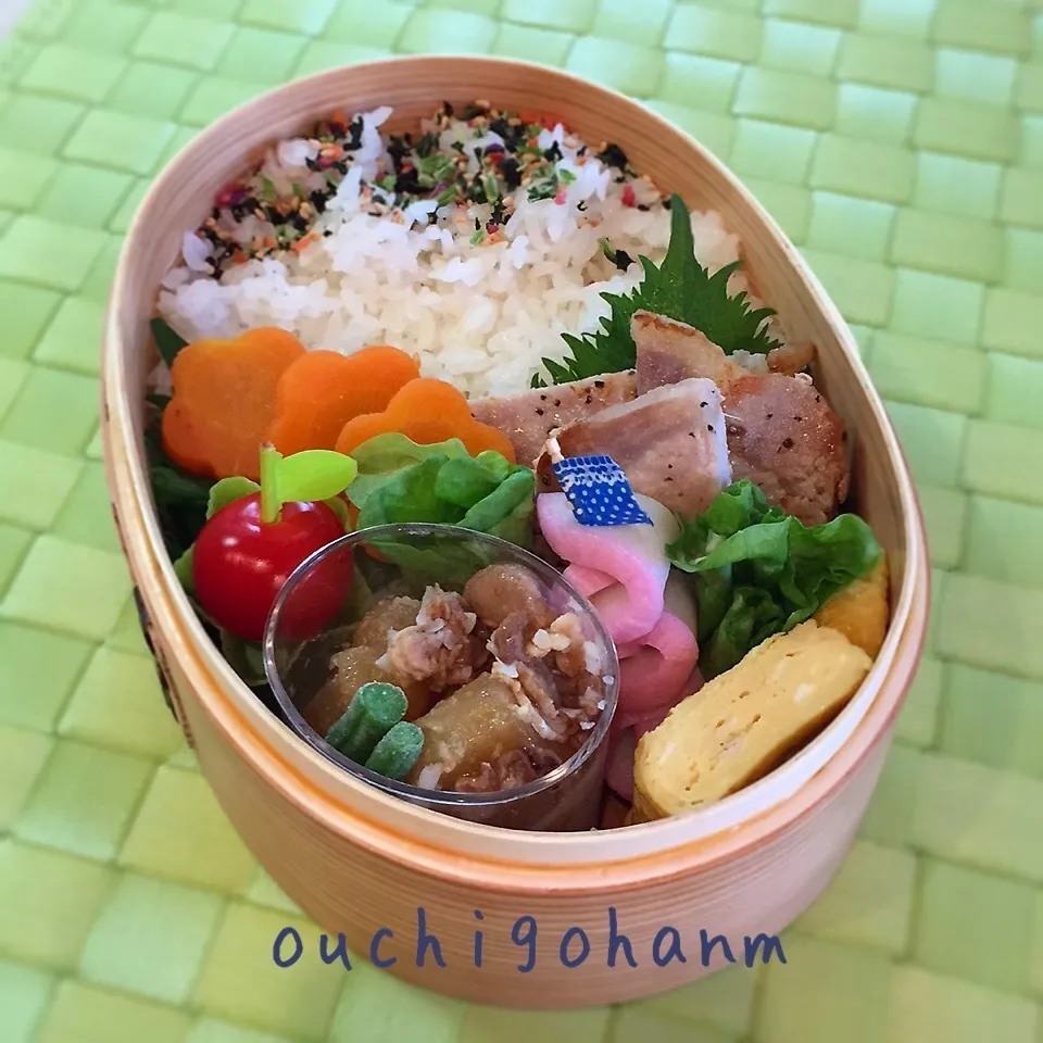 Snapdishの料理写真:今日も頑張ってね♡のパパさんお弁当^_^|ichayaさん