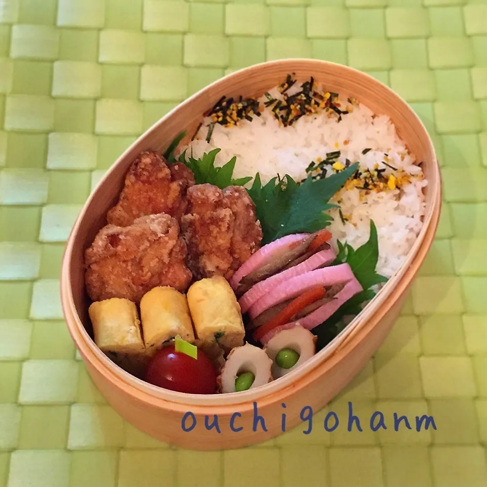 Snapdishの料理写真:大好き鶏唐♡のパパさんお弁当^_^|ichayaさん