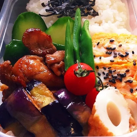 Snapdishの料理写真:豚と野菜の照り焼き弁当|山田 奈味　Instagram ＊nmymd369さん