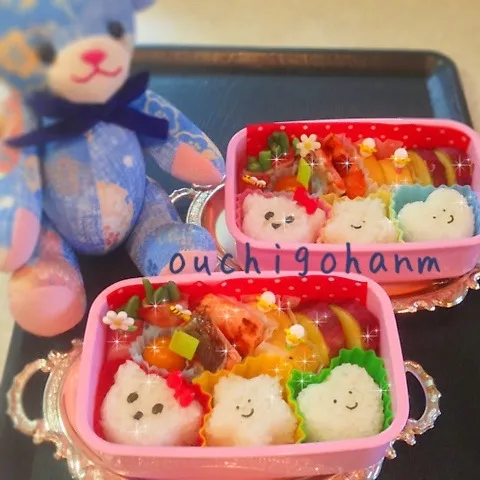 いつも完食えらいね♡の双子ちゃんお弁当^_^|ichayaさん